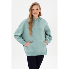 U.S. Polo Assn. Kadın Mint Şardonlu Kapüşonlu Sweatshırt 50313567-VR090