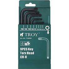 T 26200 Allen Anahtar Seti, Torx, 9 Parça