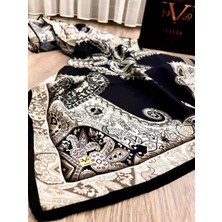Benisa Shop 19V69 Italıa Modal Seri Siyah Desen Etnik Desen Şal