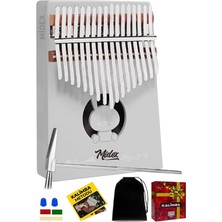 KLX-550 Beyaz Renk Gerçek Ağaç Kalimba 17 Tuşlu Full Set