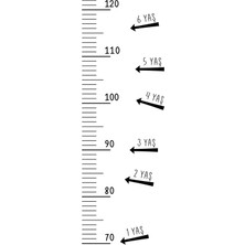 Ölçer Duvar Cetveli - Kendinden Yapışkanlı Şeffaf Etiket - Mezura Sticker - Çocuk ve Yetişkinler Için, Minimalist Dekoratif Dayanıklı, Ev ve Kreş Kullanımına Uygun - Yaş Etiketi ve Isimlik Dahil