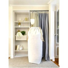 Room Beyaz Büzgülü Hurç Xxlarge 104X62 cm - Taşınma Çantası - Yorgan Yastık Çamaşır Saklama Torbası