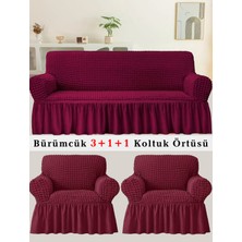 Bürümcük Koltuk Örtüsü, Kanepe, Çekyat Örtüsü, Koltuk Kılıfı 3 +1+ 1 Takım