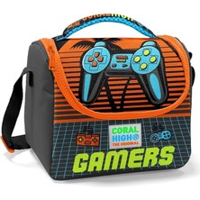High Ilkokul Beslenme Çantası - Erkek Çocuk - Gri Kırmızı Gamers