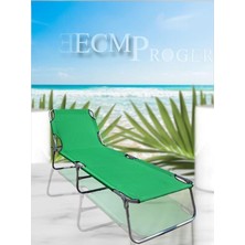 Proger Kademeli Katlanır Ayarlı Şezlong -Yeşil Yeşil