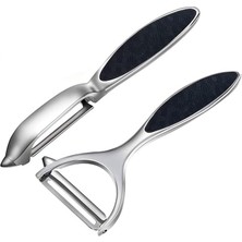 Soyucu Paslanmaz Çelik, Çift Taraflı Bıçak Mutfak Için Çok Fonksiyonlu Kesici Dilimleyici, Ergonomik Kaymaz Saplı ve Keskin Bıçaklı, Havuç Patates Kavun Gadget Sebze Meyve Için