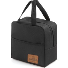 Thermal Kaplamalı Beslenme Çantası 5.8 Lt (Sıcak/soğuk) Siyah Seyahat, Kamp ve Piknik Çantası