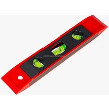 Mini Su Terazisi, 23 cm, Mıknatıslı, Kompakt Su Terazisi, Plastik Gövde, Hassas Ölçüm Seviyelendirme Aracı