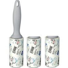 Kedi Köpek Saç Kıl Tüy Toplayıcı Rulo, 1 Rulo 2 Yedek Her Biri 60 Yaprak