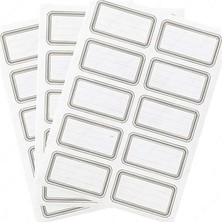 Color Keskin Okul Etiketi Tek Renk Gümüş 3’lü 220893-99