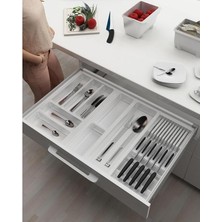 Çekmece Içi Kaşıklık ve Bıçaklık Düzenleyici Beyaz, 74X48 Yandan ve Boydan 4cm Kesilebilir
