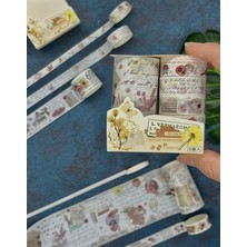 Gemi Dükkan Soft Bahar Çiçekleri Temalı 6'lı Washi Bant Set/washi Tape/bullet Journal/scrapbook