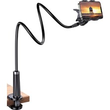 Flexible Esnek Yatak Masa Telefon Tutucu Siyah 90 cm