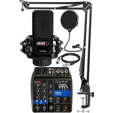 MX-2020 Solo Mix Condenser Mikrofon ve Kayıt Mixer Seti