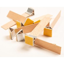 Concept Ahşap Mum Fitili + Yapışkanlı Sehpa - 20 Adet (75MM x 15MM x 0,5mm)