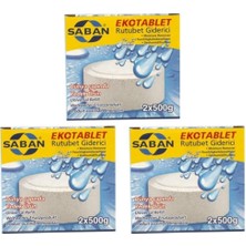 Pearl Shop Nem Alıcı Rutubet Giderici Yedek Tablet 3'lü 2 x 500 Gram Natural