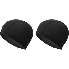 Adet Siyah Likralı Bez Bone Havuz Bonesi Deniz Yüzücü Bonesi (Tüm Yaşlara Uygun)