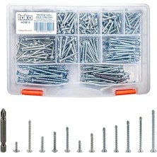 Hobi-3 Matkap Uçlu Akıllı Vida Seti 435 Parça 14 Çeşit Organizer Takım Çantalı