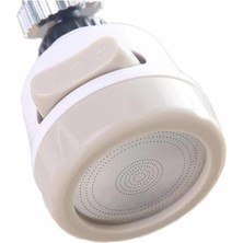 Pearl Shop Su Tasasrruflu 3 Fonksiyonlu Mutfak Musluk Başlığı 360 Derece Oynar Başlıklı Beyaz
