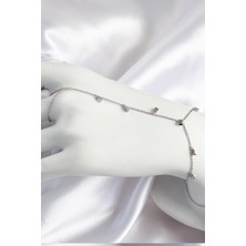 Dktt Pirinç Zirkon Taşlı Sallantılı Model Gümüş Renk Kadın Şahmeran - TJ-SN700