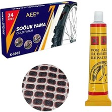 Pearl Shop 25'li Bisiklet Yama Kiti Bisiklet Lastik Tamir Seti Soğuk Yama