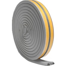 Pearl Shop 10 Metre (5x2=10 Metre) Yapışkanlı Gri Kapı Pencere Bandı Fitili Soğuk Izolasyon Kauçuk Bantları