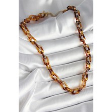 Dktt Leopar Desenli Mika Zincir Kadın Kolye - TJ-BKO10236