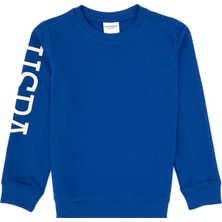 U.S. Polo Assn. Erkek Çocuk Mavi Basic Bisiklet Yaka Sweatshirt 50313831-VR212