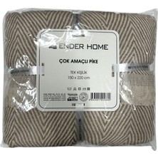 Ender Home Zigzag Desenli Tek Kişilik Pike 150 x 220 cm