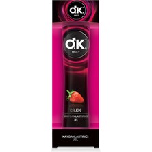 Okey Kayganlaştırıcı Jel 100 ml Çilek Aromalı İpeksi Doku ile Cinsel İlişki Keyfi Artırıcı