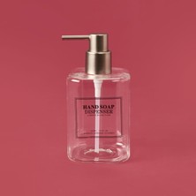 Matmel Kare Borosilikat Cam Sıvı Sabunluk - Şeffaf / Gri