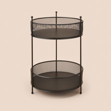 Matmel Bath Iki Katlı Fileli Organizer - Siyah - 28X20 cm