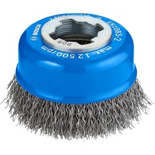 Professional Accessories Clean Dalgalı Tencere Fırçası (Metal Için, X-Lock Için, Ø 75 Mm, Tel Kalınlığı 0,3 Mm, Ø 125 Mm)