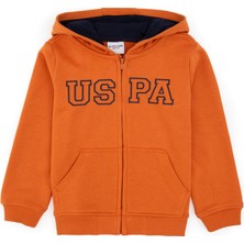 U.S. Polo Assn. Erkek Çocuk Bakır Örme Fermuarlı Kapüşonlu Hırka 50313844-VR182
