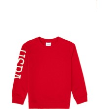 U.S. Polo Assn. Erkek Çocuk Kırmızı Basic Bisiklet Yaka Sweatshirt 50313831-VR171