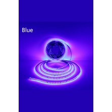 Demir Led 220 Volt Şerit LED Dim Edilebilir 10 cm De Bir Kesilebilir Mavi IP20 Şerit LED (10 Metre)