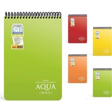 126237 Bloknot A6 Aqua Block Spiralli Pp 80 Yaprak Kareli 1922