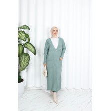 Nisum Moda Cepli Uzun Triko Hırka