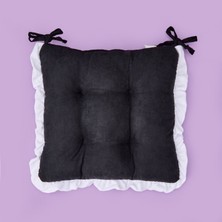Matmel Soft Nora Sandalye Minderi - Siyah / Beyaz - 40X40 cm