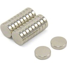 Magnet 10 Adet 10MM x 2mm Güçlü Yuvarlak Neodyum Mıknatıs (10'lu Paket)