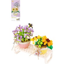 Loz Dekoratif ve Koleksiyonluk Çiçek Buketi 543 Parça Çiçek Modeli Yapım Seti FFLZ-1674