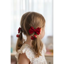 Lynare Kiraz Figürlü Kıstırmalı Fiyonk Toka 2 Adet