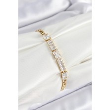 Dktt Xuping Pirinç Parçalı Su Yolu Model Gold Renk Kadın Bileklik - TJ-BB7482