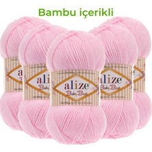 Alize Baby Best Bebek Örgü Iplği/bambu Içerikli Bebe Iplik/el Örgü İPI/185 Pastel Pembe