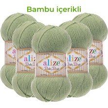 Alize Baby Best Bebek Örgü Iplği/bambu Içerikli Bebe Iplik/el Örgü İPI/138 Zeytin