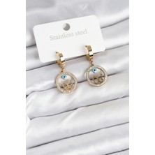 316L Çelik Halka Kelebek Kadın Küpe - TJ-BKP11228