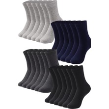 Hrnzafer Tekstil 24'lü Erkek Pamuklu Düz Uzun Çorap – Ter ve Koku Önleyici