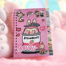 The Cloudish Shop Labubu Spiralli 9 Sayfa Sticker Çıkartma 12 Yaprak Defter Hologram Kapak