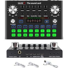 Vs9 Stüdyo Kayıt Canlı Yayın Ses Kartı Efektli Radyo Mikseri (Telefon ve Pc Podcast Radyo Canlı Yayıncılar)