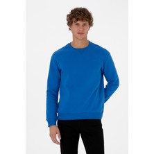 U.S. Polo Assn. Erkek Comfort Fit Bisiklet Yaka Şardonlu Saks Basic Sweatshirt 50313757-VR032